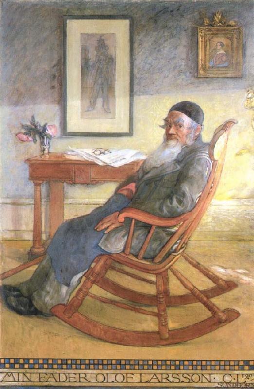 Carl Larsson My Father,Olof Larsson Norge oil painting art